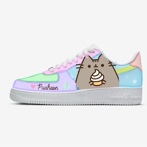 Hello Kitty and Pusheen Cat Air Force 1 - Picture 2 of 2